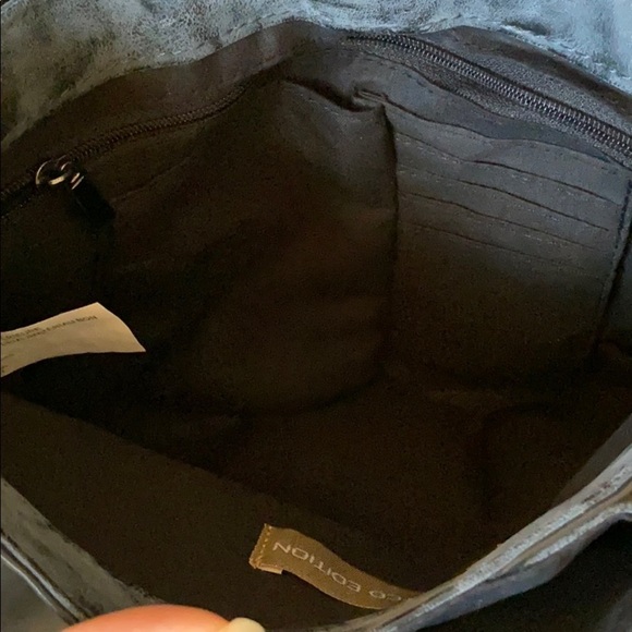 Target Blue Suede and Faux Leather Purse - Picture 8 of 9